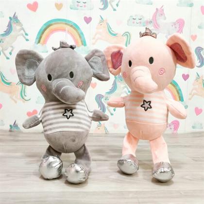 Crown King Elephant Soft Toy Soft Toy Stuffed Animal Plush Teddy Gift For Kids Girls Boys Love3240