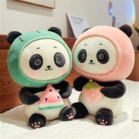 Fruit Cap Panda Animal Toy Multicolor Product, 35 Cm Soft Toy Stuffed Animal Plush Teddy Gift For Kids Girls Boys Love4600
