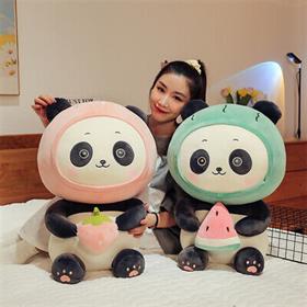 Fruit Cap Panda Animal Toy Multicolor Product, 35 Cm Soft Toy Stuffed Animal Plush Teddy Gift For Kids Girls Boys Love4612