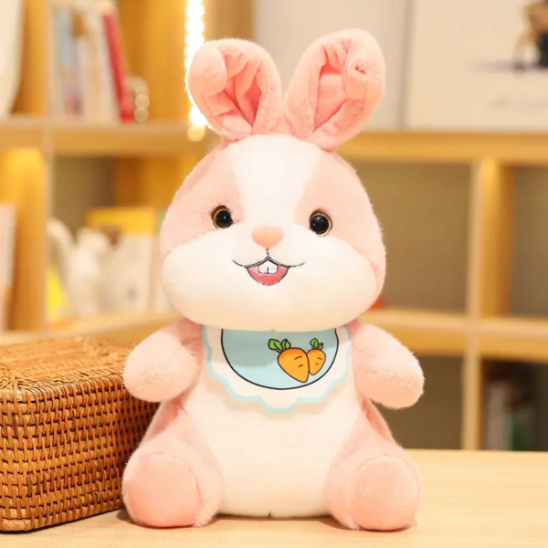 Lazy Rabbit Soft Toy Pink, 35 Cm Soft Toy Stuffed Animal Plush Teddy Gift For Kids Girls Boys Love8177