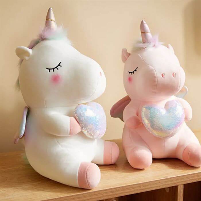 Heart Unicorn Soft Toy Soft Toy Stuffed Animal Plush Teddy Gift For Kids Girls Boys Love7558