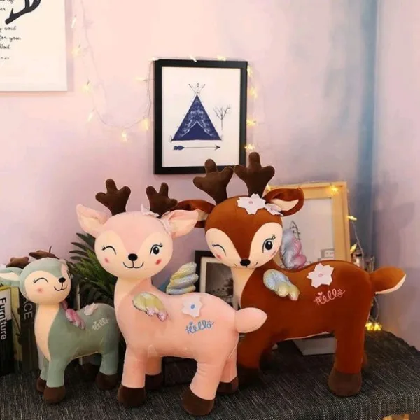 Hello Wing Deer Jungle Animal Soft Toy Stuffed Animal Plush Teddy Gift For Kids Girls Boys Love8888