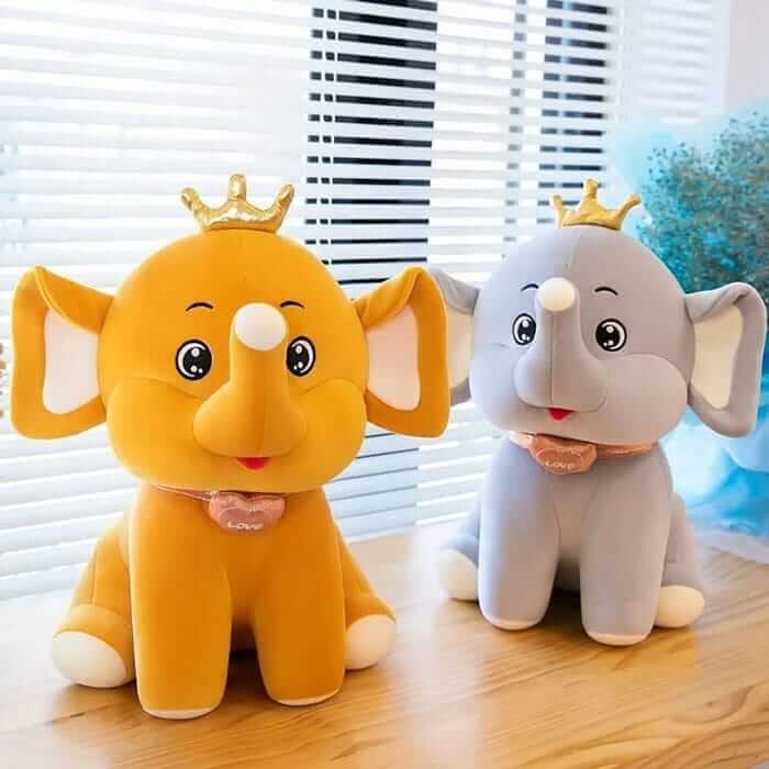 Jimmy Elephant Soft Toy Light Brown, 45 Cm Soft Toy Stuffed Animal Plush Teddy Gift For Kids Girls Boys Love7479