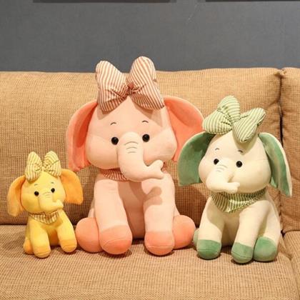 Lady Daisy Elephant Animal Toy Pink, 22 Cm Soft Toy Stuffed Animal Plush Teddy Gift For Kids Girls Boys Love4598