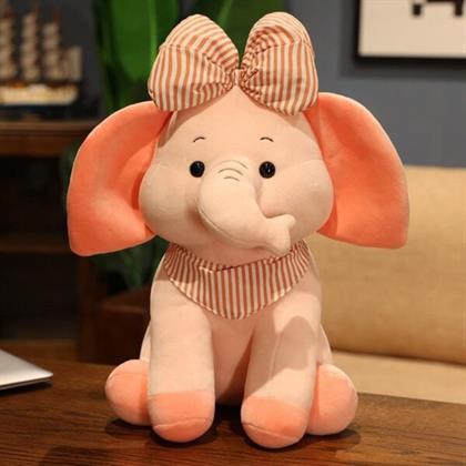Lady Daisy Elephant Animal Toy Pink, 22 Cm Soft Toy Stuffed Animal Plush Teddy Gift For Kids Girls Boys Love4599