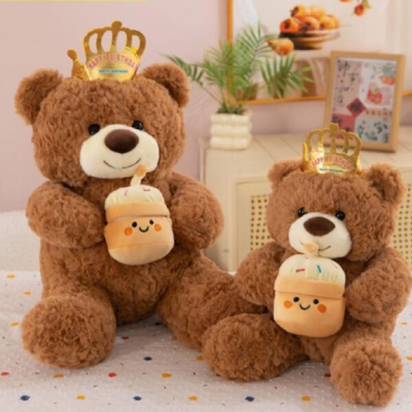 Crown Happy Birthday Music Teddy Bear