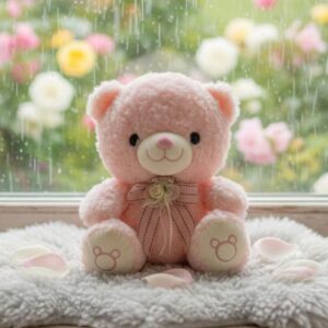 Flower Ribbon Teddy Bear