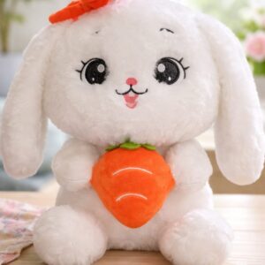 Fur Bow Carrot Rabbit