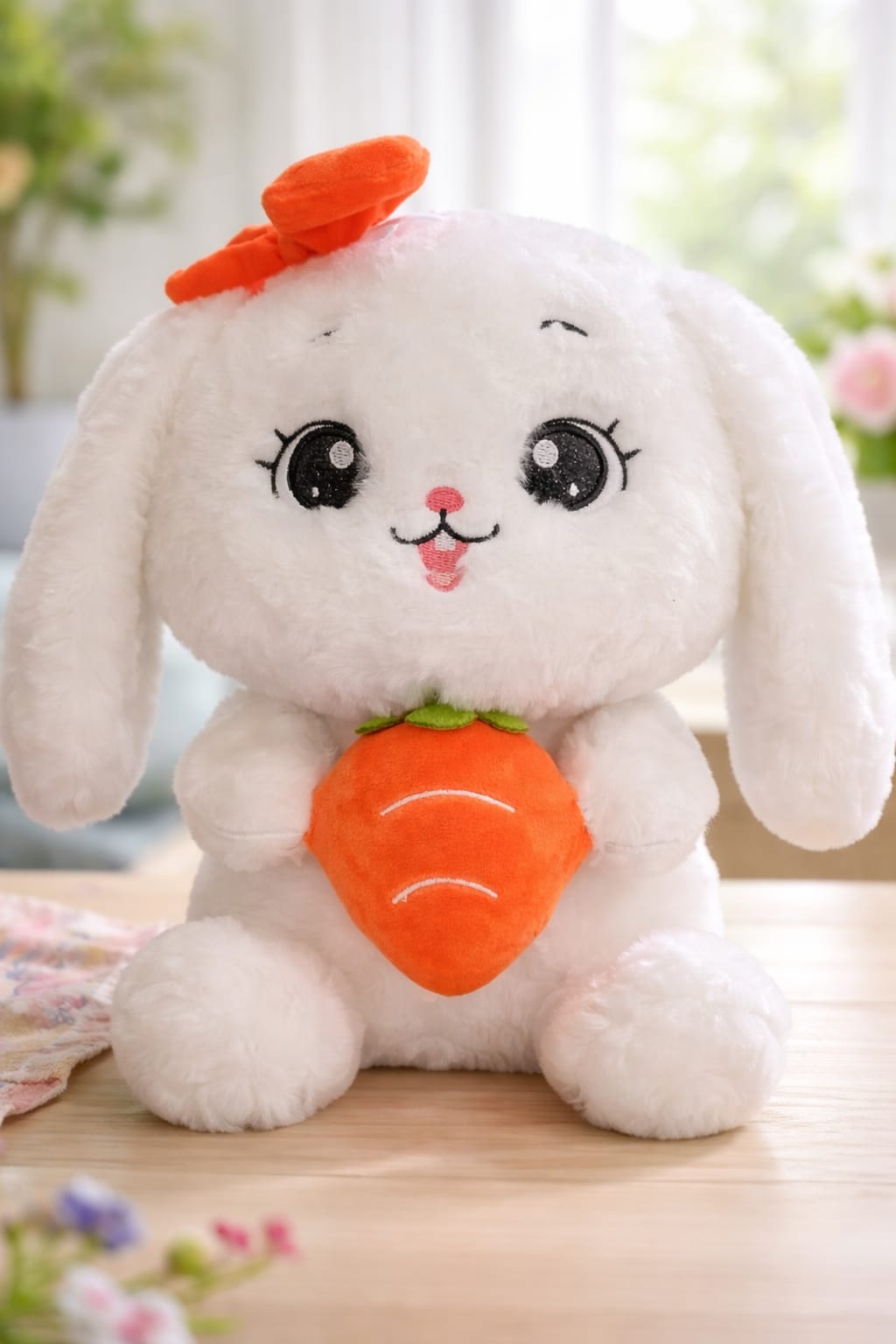 Fur Bow Carrot Rabbit