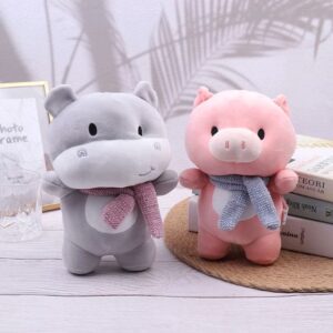 Scarf Hippo Baby Plush Soft Toy Stuffed Animal Plush Teddy Gift For Kids Girls Boys Love8993