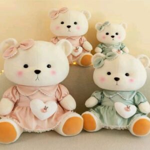 Bear Doll Kawai Plush With Heart Bag Soft Toy Stuffed Animal Plush Teddy Gift For Kids Girls Boys Love8699