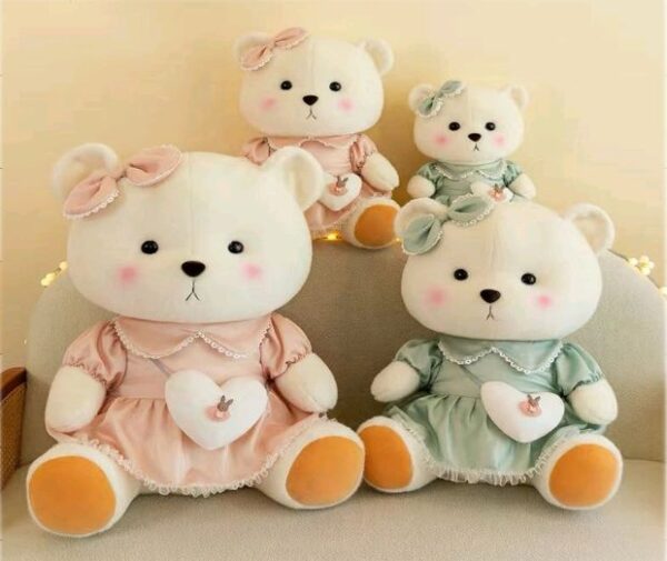 Bear Doll Kawai Plush With Heart Bag Soft Toy Stuffed Animal Plush Teddy Gift For Kids Girls Boys Love8699