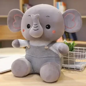Sitting Dressed Elephant Soft Toy Soft Toy Stuffed Animal Plush Teddy Gift For Kids Girls Boys Love7584