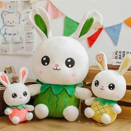 Sitting Fruit Dress Rabbit Soft Toy Stuffed Animal Plush Teddy Gift For Kids Girls Boys Love4459