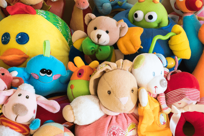 Soft toys for babies banner