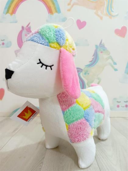 Standing Rainbow Dog Soft Toy Stuffed Animal Plush Teddy Gift For Kids Girls Boys Love6471