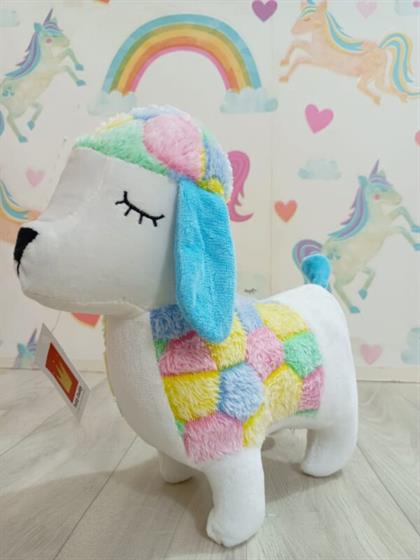 Standing Rainbow Dog Soft Toy Stuffed Animal Plush Teddy Gift For Kids Girls Boys Love6470