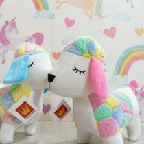 Standing Rainbow Dog Soft Toy Stuffed Animal Plush Teddy Gift For Kids Girls Boys Love6469