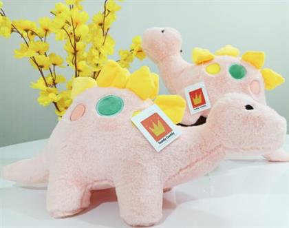 Tyra The Fur Dino Soft Toy Pink, 45 Cm Soft Toy Stuffed Animal Plush Teddy Gift For Kids Girls Boys Love6593
