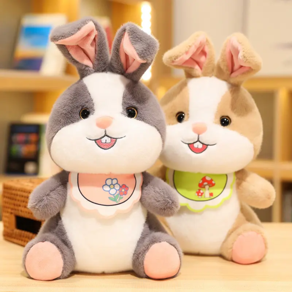 Lazy Rabbit Soft Toy Pink, 35 Cm Soft Toy Stuffed Animal Plush Teddy Gift For Kids Girls Boys Love8178