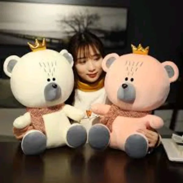 (muffler) Crown Teddy Bear Plush Soft Toy Stuffed Animal Plush Teddy Gift For Kids Girls Boys Love8682